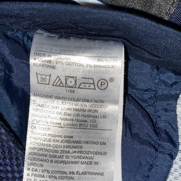 BANANA Republic navy Swiss dot size 2 long pants with pockets - Picture 6 of 9